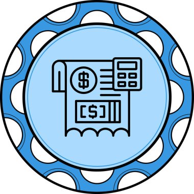 Muhasebe web simgesi vektör illüstrasyonu