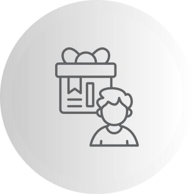 Hediye Yenilikçi Düz Ürün Tasarım Sembolü