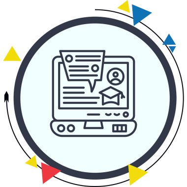 dizüstü bilgisayar simgesi, vektör illüstrasyonu basit tasarım