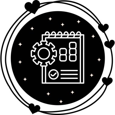 Proje Yönetimi web simgesi vektör illüstrasyonu