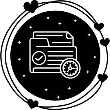 Dizin Yönetimi web simgesi vektör illüstrasyonu