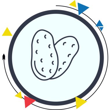 Patates web simgesinin vektör illüstrasyonu