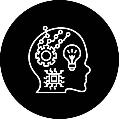 Makine Öğrenme Web simgesi vektör çizimi