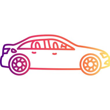 araba simgesi, vektör illüstrasyonu basit tasarım