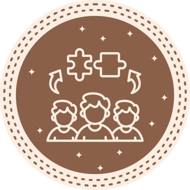 takım web simgesi vektör illüstrasyonu