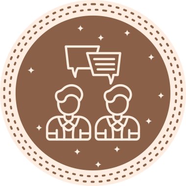 Tartışma. Web simgesi basit illüstrasyon