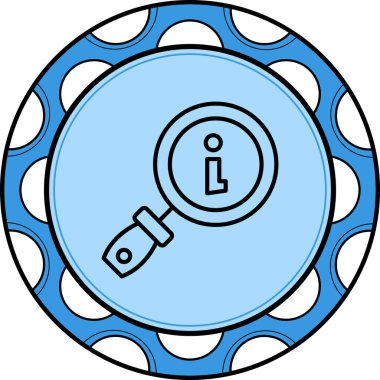 Bilgi Arama Web simgesi vektör illüstrasyonu