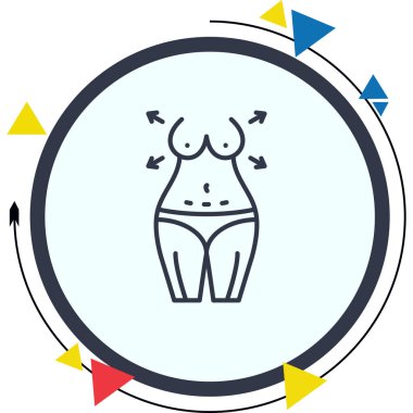 Göğüs simgesi basit düz illüstrasyon