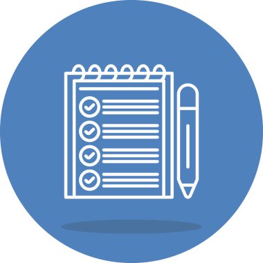 Denetim listesi web simgesi. vektör çizim