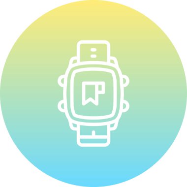 Akıllı Saat Defteri Yaratıcı İşlevsel Web Grafiksel Sembolü