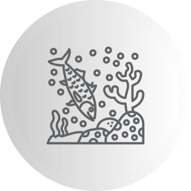 Vektör illüstrasyonu, Atlantik Bonito simgesi elementi