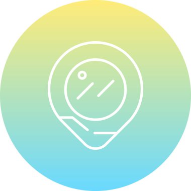 A simple line drawing of a pin map location marker that is suitable for navigation apps or web pages.