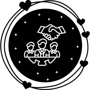 takım web simgesi vektör illüstrasyonu