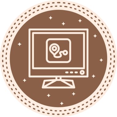 Tv Rout Zarif Profesyonel Düz Grafik Sembolü