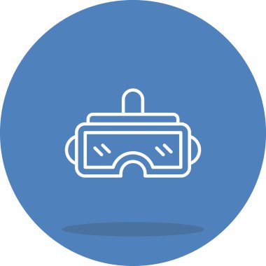 Sanal Gerçeklik Gözlüğü, vektör illüstrasyon tasarımı        