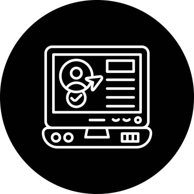 Dizüstü bilgisayardaki Profil Gönder Yüksek Kaliteli Grafik Sembolü