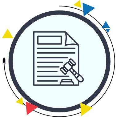 Hukuk Dosyası Gelişmiş İşlevsel Web Arayüzü Sembolü