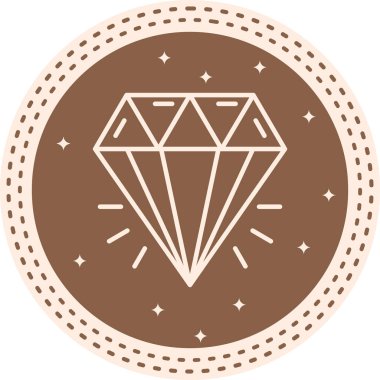 elmas satırı simgesi, vektör çizim