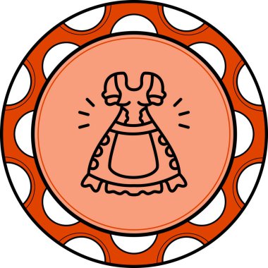 Giysiler Dirndl Yaratıcı Modern Düz Vektör Tasarımı