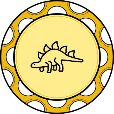 Stegosaurus simgesi vektör çizimi