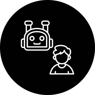 Bot Asgari Düz Vektör İllüstrasyonu