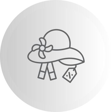 Pamela Şapka simgesinin vektör illüstrasyonu