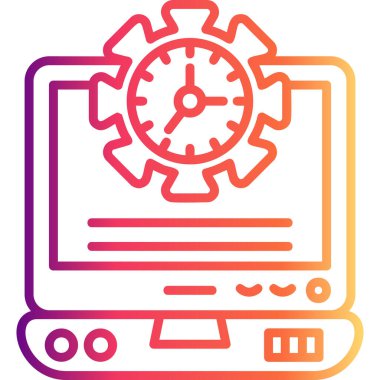 dizüstü bilgisayar simgesi, vektör illüstrasyonu basit tasarım