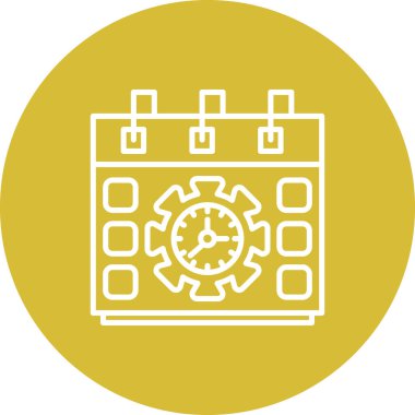 Son teslim tarihi web simgesi vektör illüstrasyonu