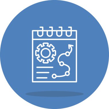 Strateji modern simgesinin vektör çizimi