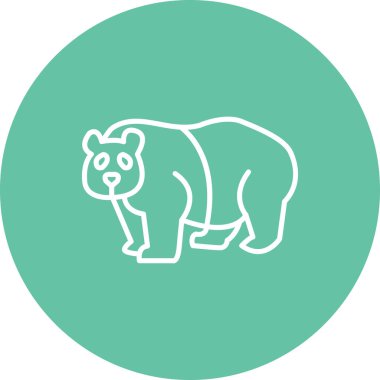 Panda ikon vektör çizimi tasarımı