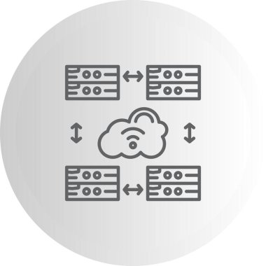 Bulut Sunucusu Simgesi, Beyaz Arkaplan Görüntü