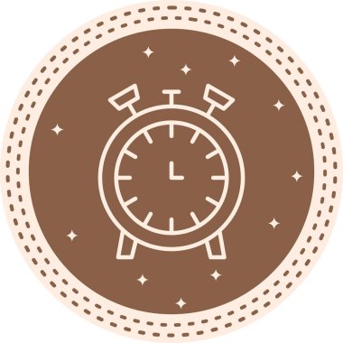 Alarm çizgisi simgesi, vektör illüstrasyonu