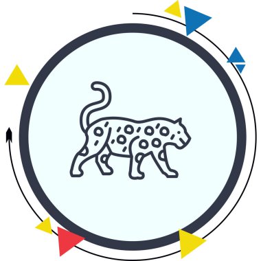 Leopar simgesi vektör çizimi