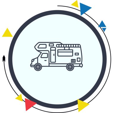 Kamp Van Yüksek Kaliteli Özel Vektör Tasarımı