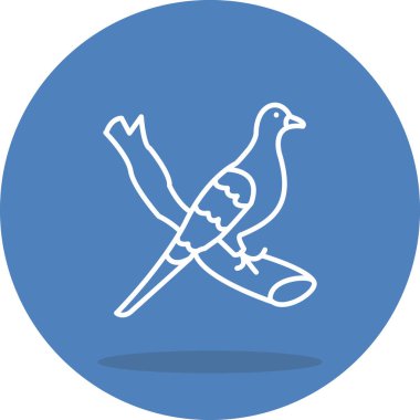 Benekli Güvercin simgesi vektör çizimi