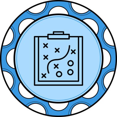 Strateji modern simgesinin vektör çizimi