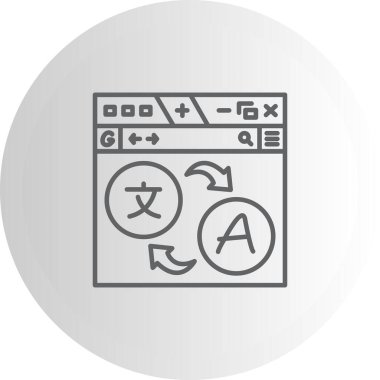 Çevrimiçi Çeviri Ayrı Profesyonel Yaratıcı Grafik Elemanı