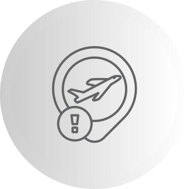 airplane within a location pin marker, suitable for navigation or travel-tracking apps.