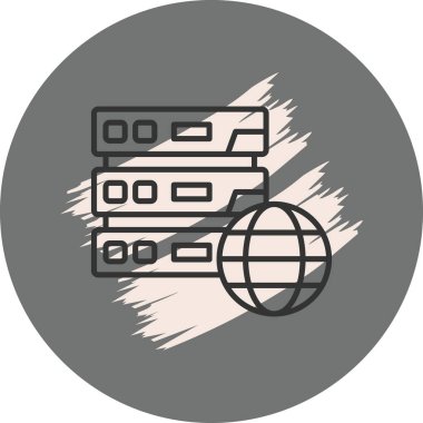 Sunucu Minimum Düz Yaratıcı Grafik Tasarımı Sunucusu