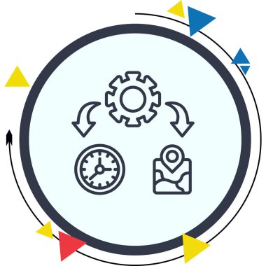 yönetim web simgesi vektör illüstrasyonu