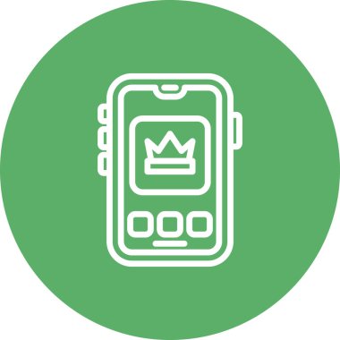 Mobil Crown Yaratıcı Yüksek Çözünürlüklü Grafik Elementi