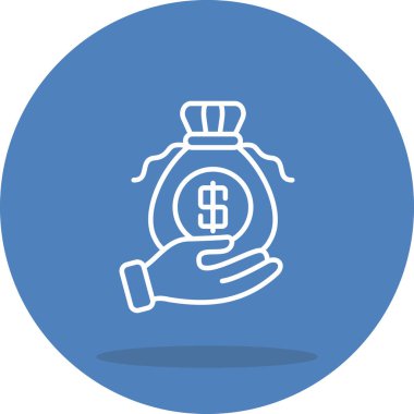 Yatırım konsepti simgesi, vektör illüstrasyonu basit tasarım