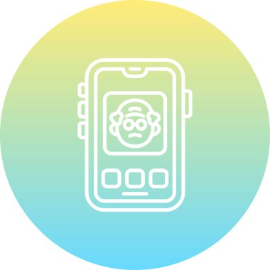 akıllı telefon simgesi, vektör illüstrasyonu basit tasarım