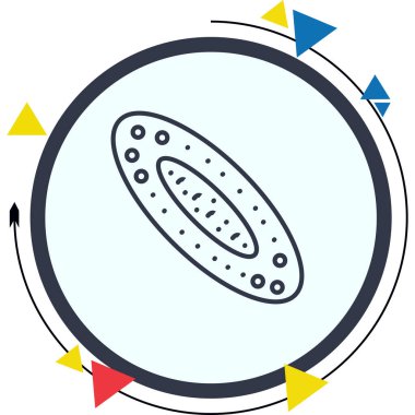 Moda biçiminde silindirik vektör simgesi