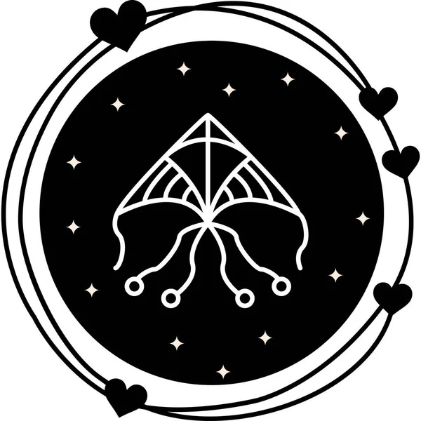 Uçurtma Yenilikçi Düz Ürün Tasarım Sembolü