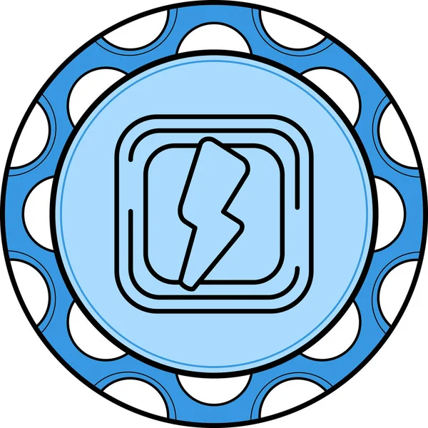 Şimşek simgesi. Uygulama için gök gürültüsü düğmesi