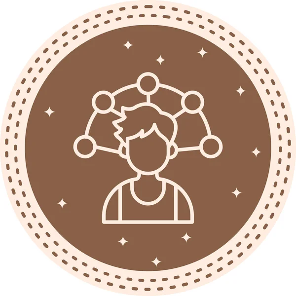 Uygulamalar ve web sayfaları için uygun gece gökyüzü, kalpler ve yıldızlarla çevrili bir adamın çizimi.