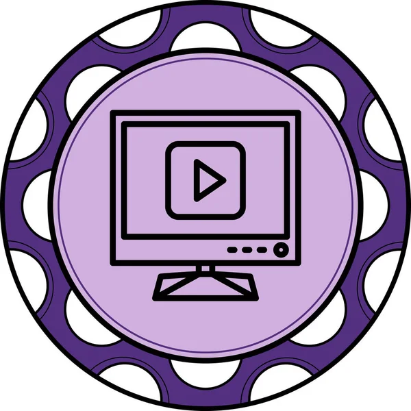 Çal düğmesi olan TV ekranı, Premium dijital simge