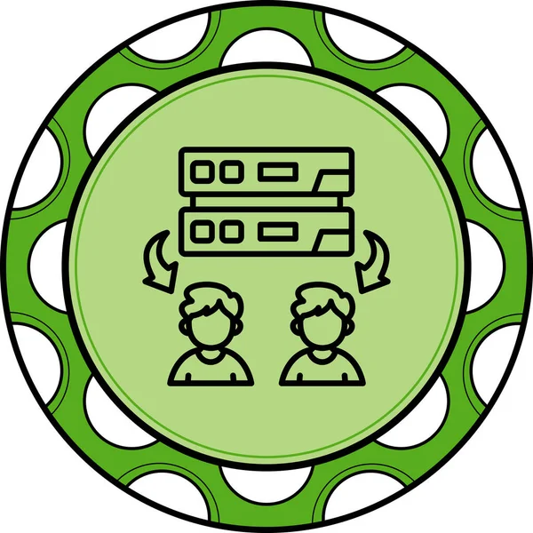 takım web simgesi vektör illüstrasyonu