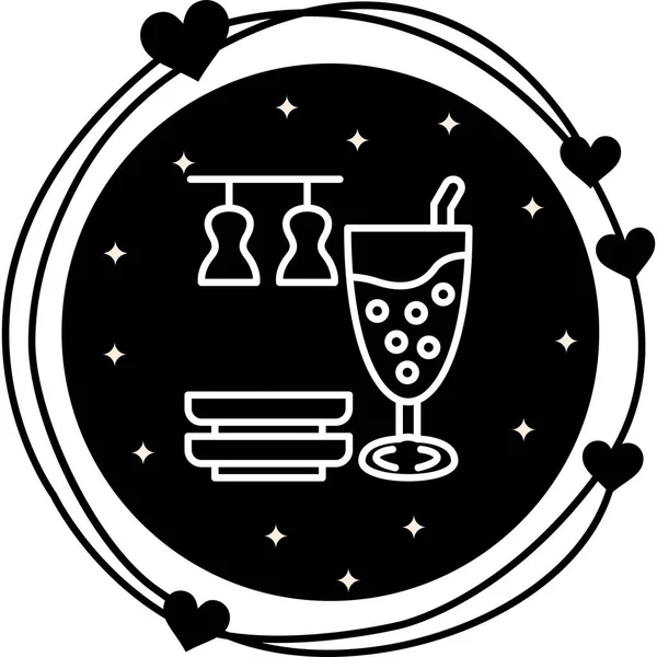 Kokteyl Minimum Düz Kullanıcı Deneyimi Sembolü